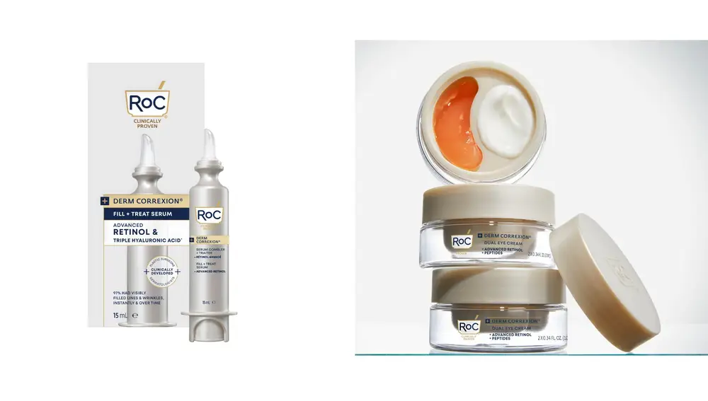 RoC: fill + treat serum - dual eye cream