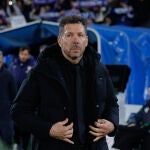 Simeone, en la banda del Coliseum