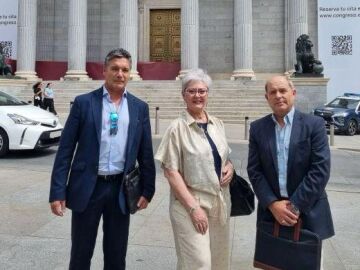 Miembros de ABTE tras registrar la ILP en el Congreso Miembros de ABTE tras registrar la ILP en el Congreso