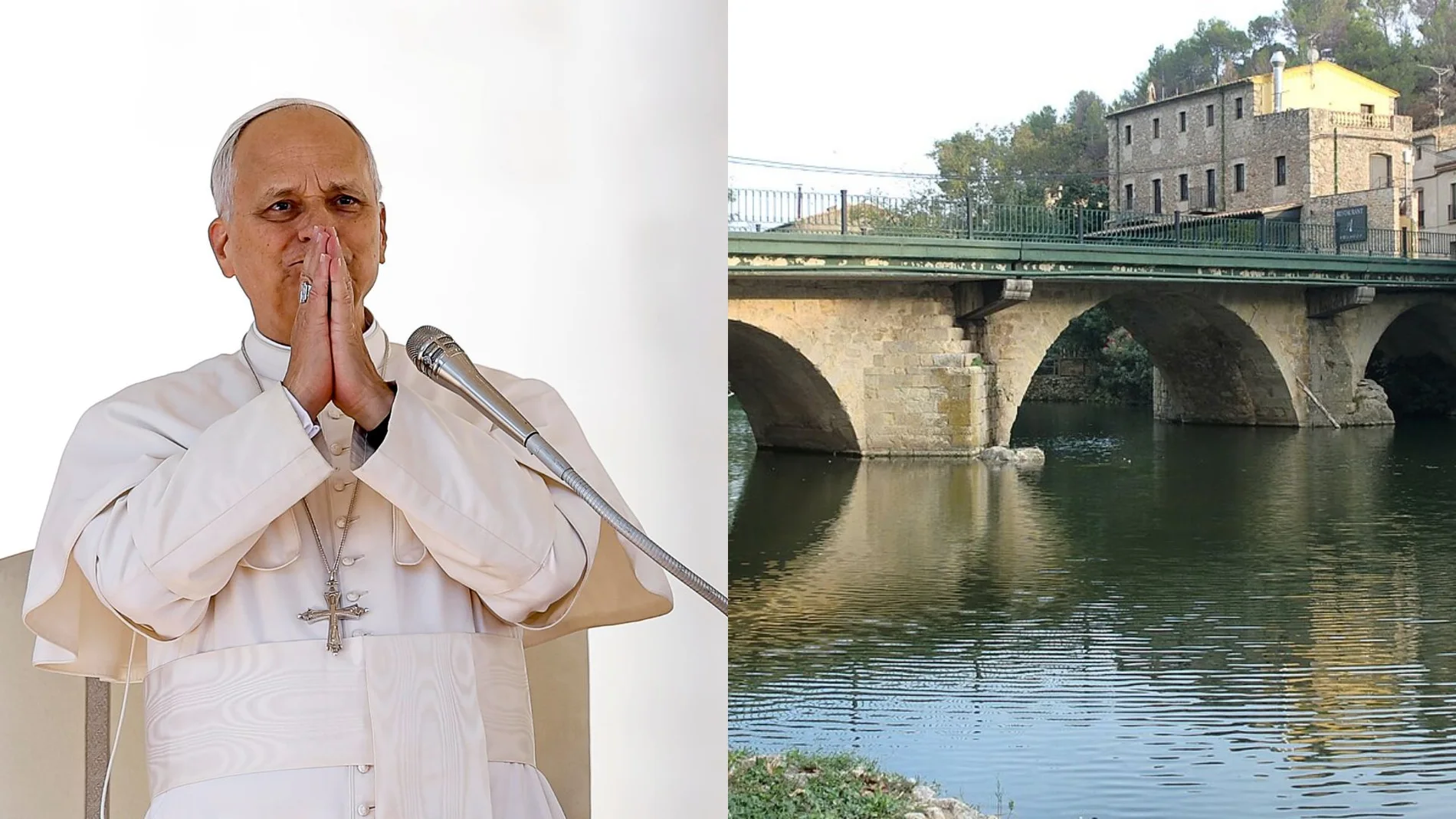 Papa León XIV y Pont de Molins (Cataluña)