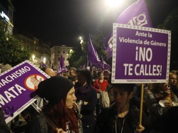 Manifestación contra la violencia machista
