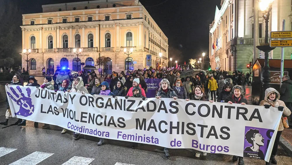 Manifestación del 25N por las calles de Burgos