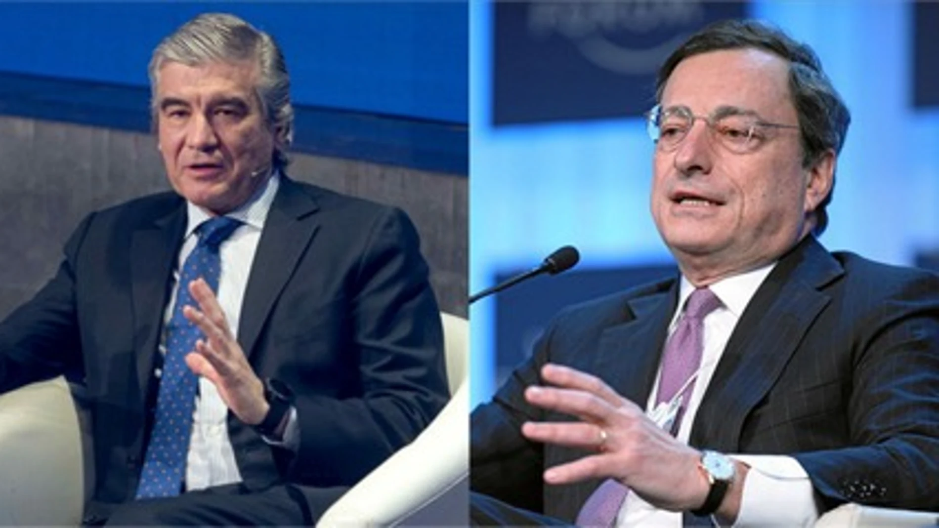 Francisco Reynés y Mario Draghi