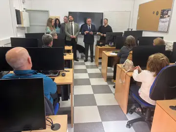 Luis Enrique Ortega durante su visita a Béjar Luis Enrique Ortega durante su visita a Béjar