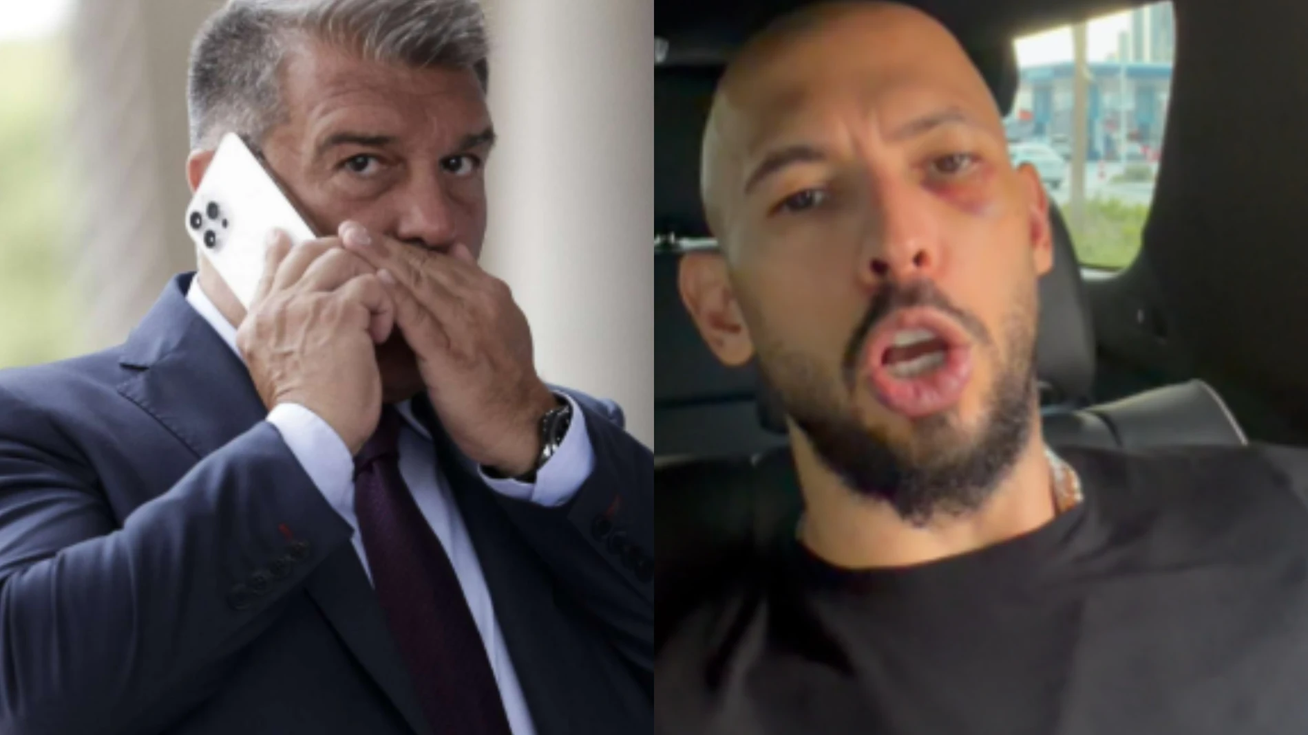 Joan Laporta y el polémico Andrew Tate