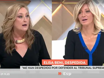 Elisa Beni se defiende en 'Espejo Público' tras su despido de elDiario.es por apoyar al Tribunal Supremo Elisa Beni se defiende en 'Espejo Público' tras su despido de elDiario.es por apoyar al Tribunal Supremo