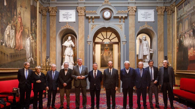  El presidente de Castilla-La Mancha, Emiliano García-Page, en el homenaje ‘In memoriam’ que el Senado rinde a la figura de Javier Lambán. 