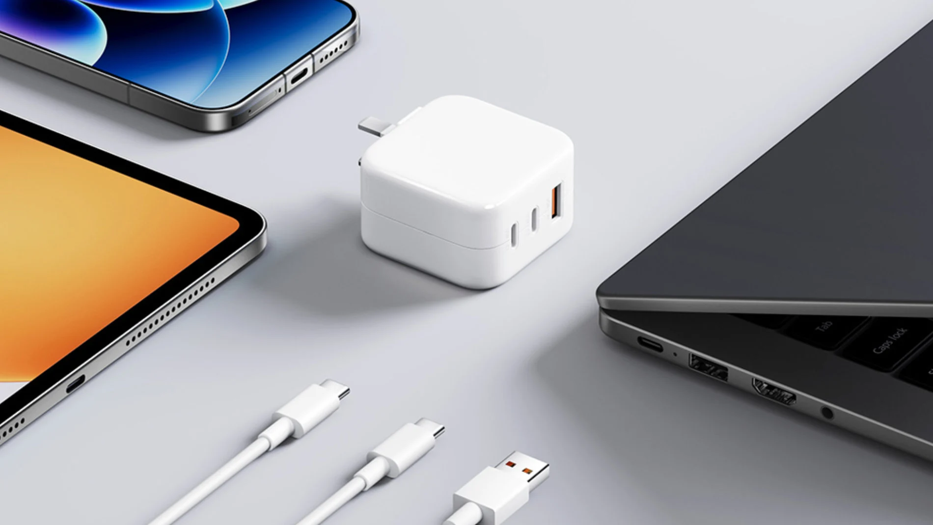 Con el nuevo Xiaomi 67W GaN Three-Port Charger Set podrás cargar 3 dispositivos a la vez