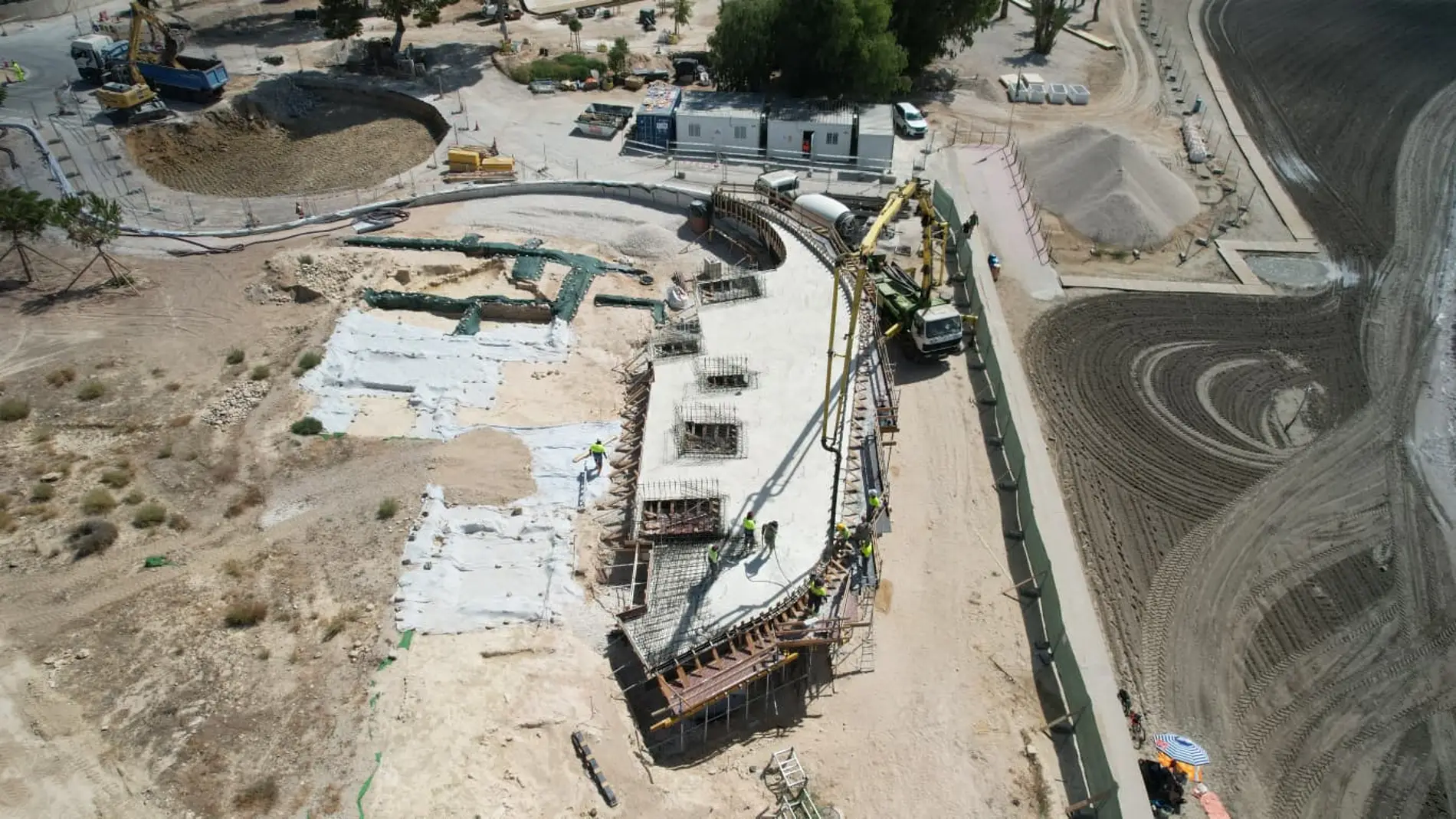 Imagen del yacimiento arqueológico ubicado en la playa de La Almadraba