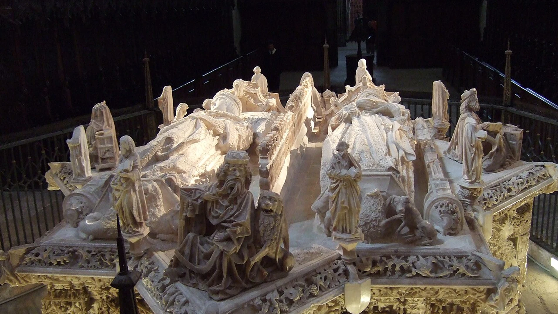 El monumental sepulcro real de los reyes en la Cartuja de Miraflores
