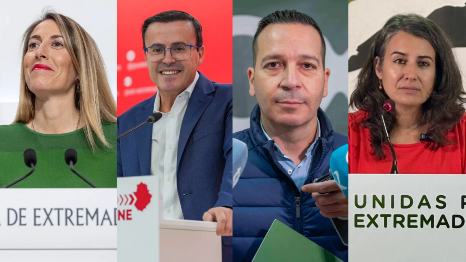 Imagen de los cuatro favoritos para presidir la Junta de Andalucía