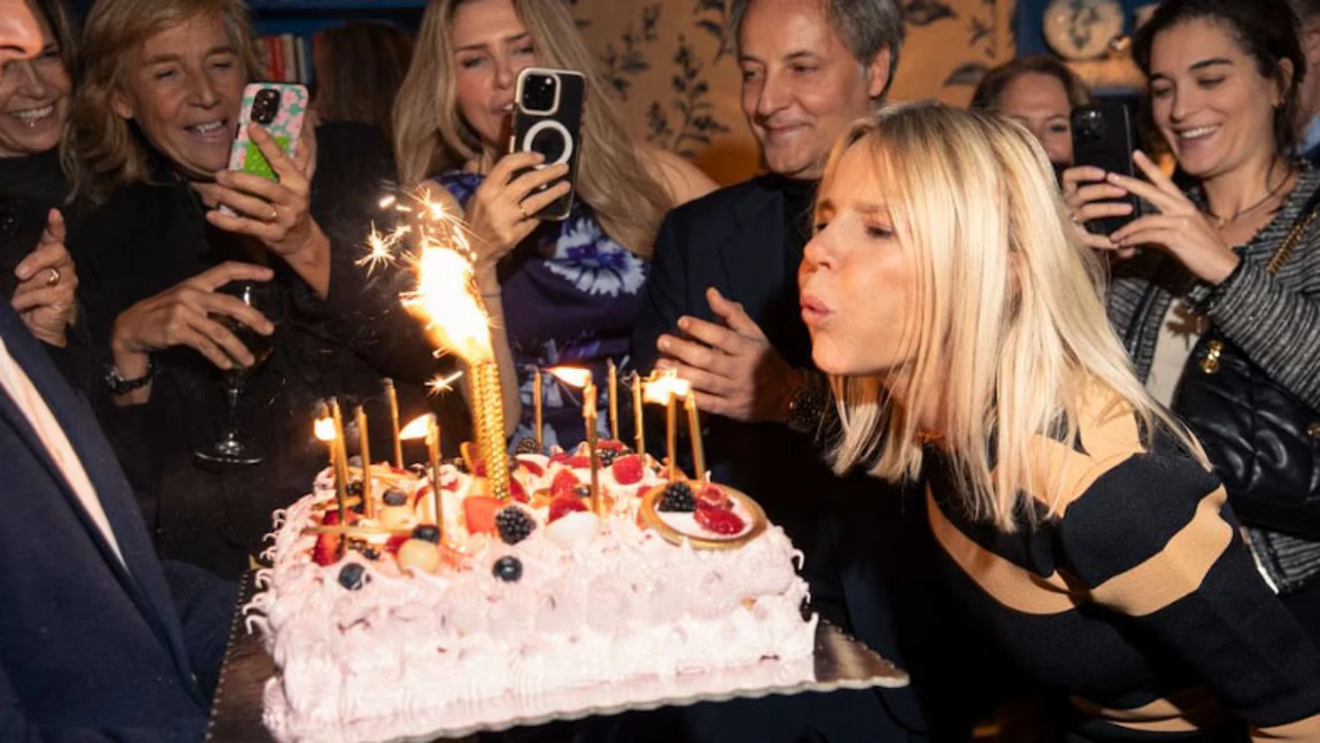 Eugenia Martínez de Irujo en su fiesta de cumpleaños