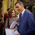 Sesión de control al Gobierno en el Congreso de los Diputados. Comparece en el pleno el Presidente del Gobierno, Pedro Sánchez y María Jesús Montero. 