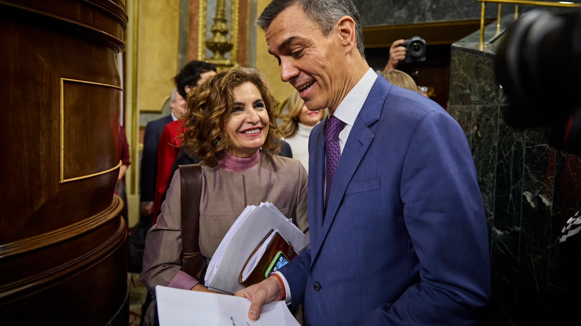 Sesión de control al Gobierno en el Congreso de los Diputados. Comparece en el pleno el Presidente del Gobierno, Pedro Sánchez y María Jesús Montero.