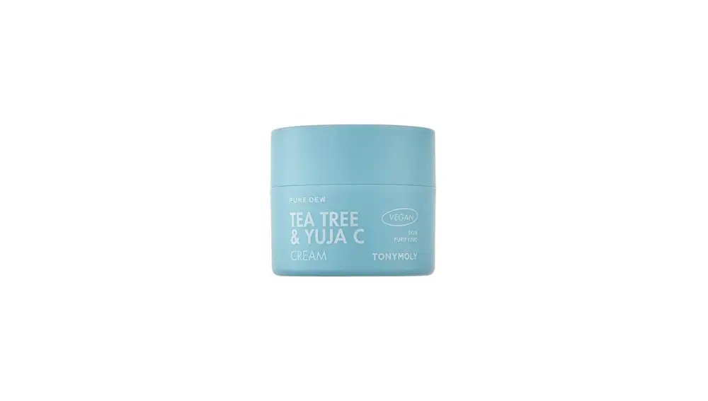 Pure dew tea tree & yuja C purifying cream.