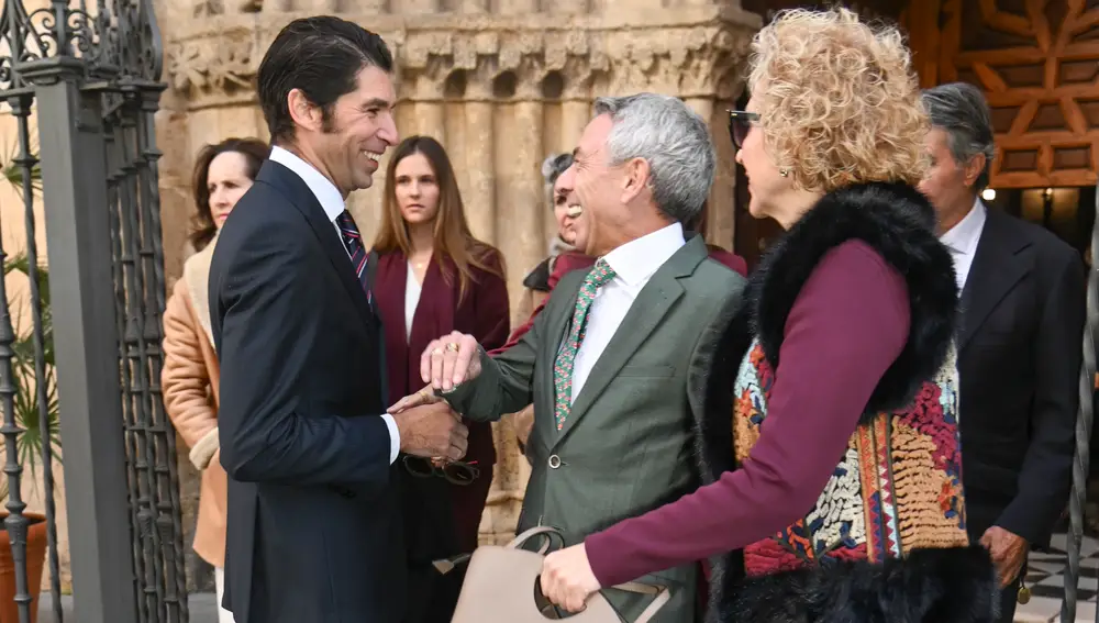 Cayetano Rivera, en el bautizo de su sobrino Nicolás