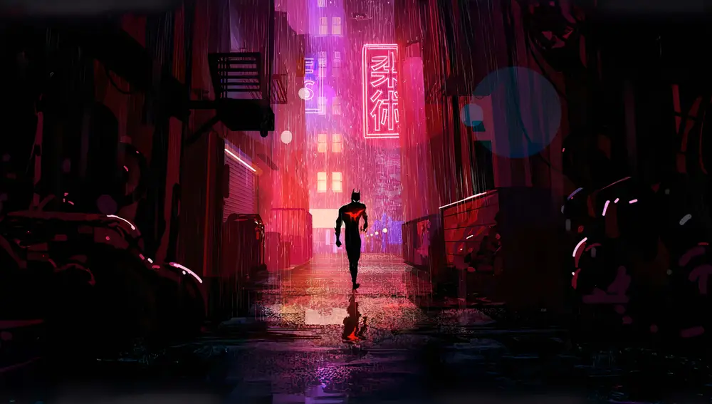 Terry McGinnis adopta el manto del nuevo Batman en una futurista Neo-Gotham