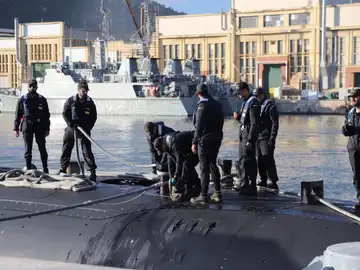 El submarino Isaac Peral ha atracado en Cartagena El submarino Isaac Peral ha atracado en Cartagena