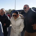 Isabel Pantoja llega a los juzgados de Pozuelo acompañda por su abogado, Eduardo de Urbano, y su hermano, Agustín Pantoja, a 27 de noviembre de 2025, en Madrid (España)