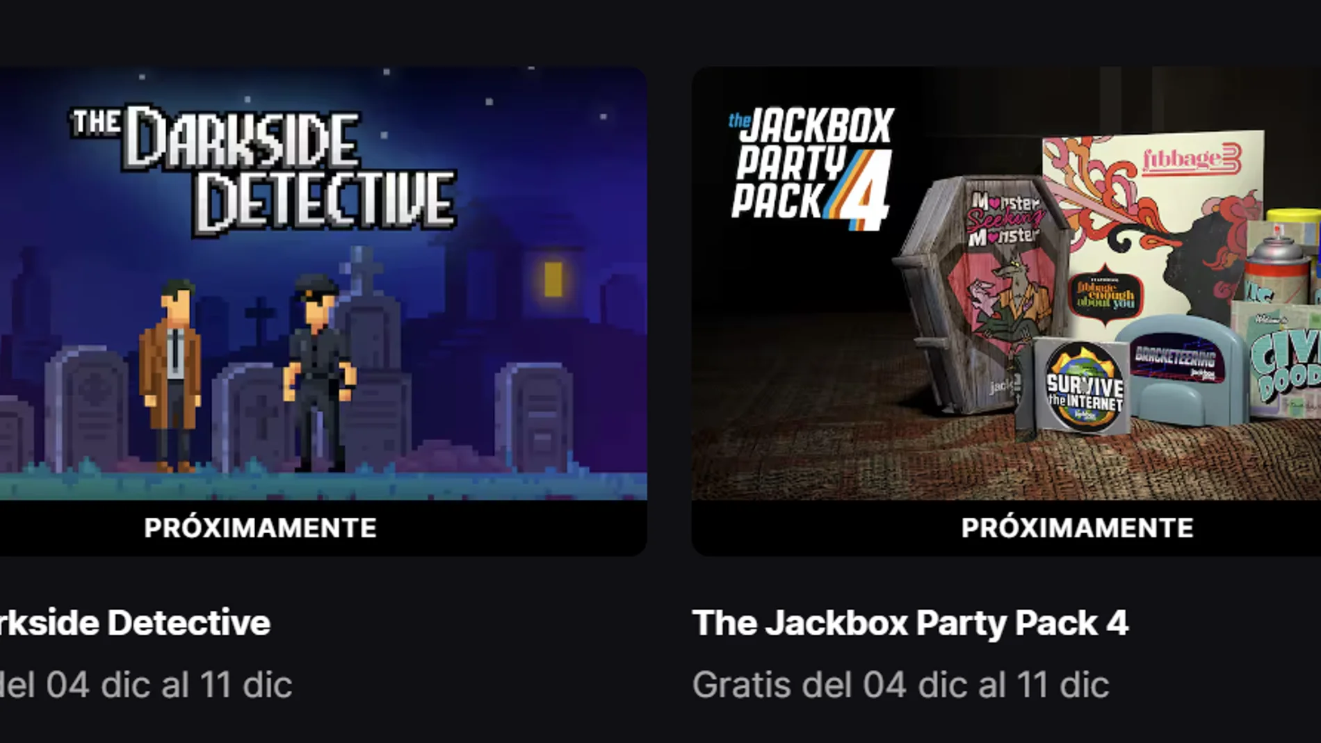 Epic Games regala dos juegos para arrancar diciembre con buen pie