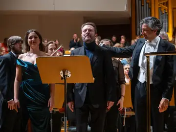 Imagen de los protagonistas del concierto en el Auditorio Nacional Imagen de los protagonistas del concierto en el Auditorio Nacional