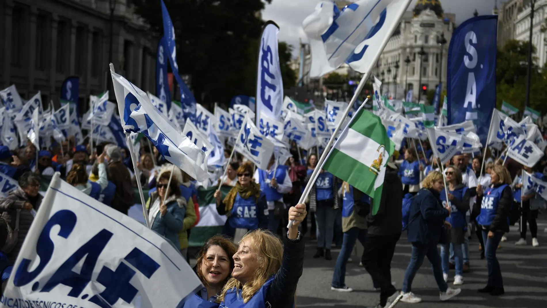 Manifestación de técnicos sanitarios contra el Estatuto Marco