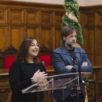 La alcaldesa de Palencia, Miram Andrés, y el concejal de Cultura y Festejos, Francisco Fernández, presentan la programación navideña