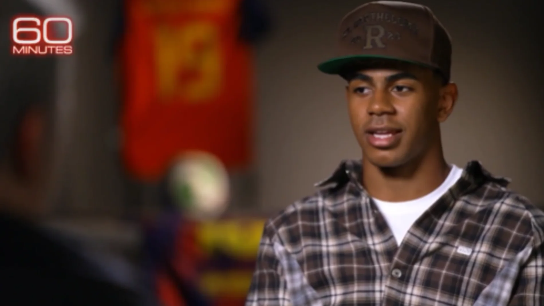 Lamine Yamal, durante la entrevista con la CBS