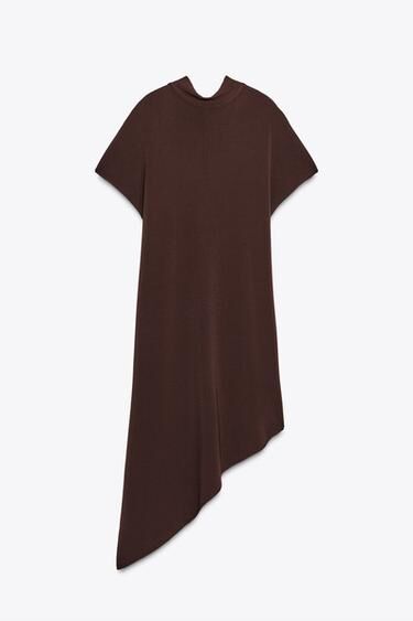 Vestido túnica midi con lazo.