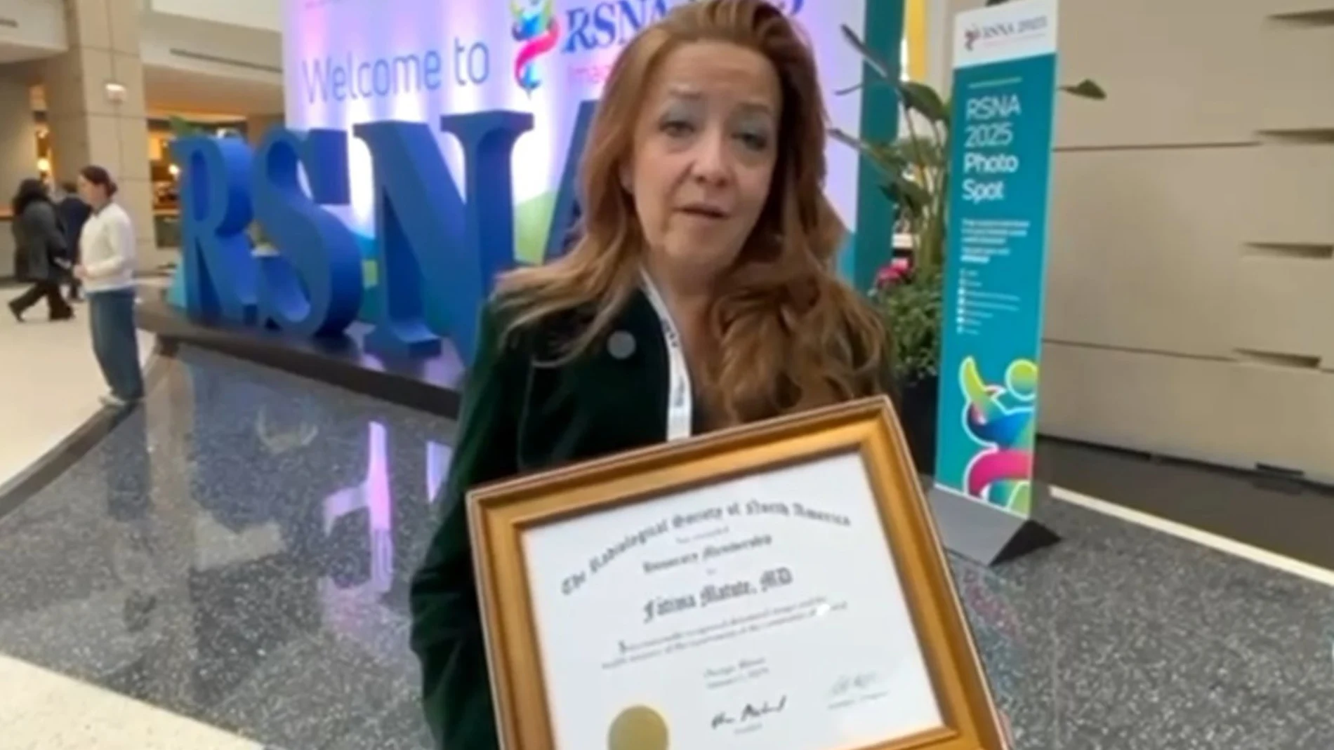 Matute, primera mujer española en ser nombrada Miembro Honorario de la Sociedad de Radiología de Norteamérica