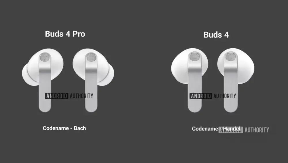 Los nuevos Samsung Galaxy Buds 4 y Galaxy Buds 4 Pro en su acabado en color blanco