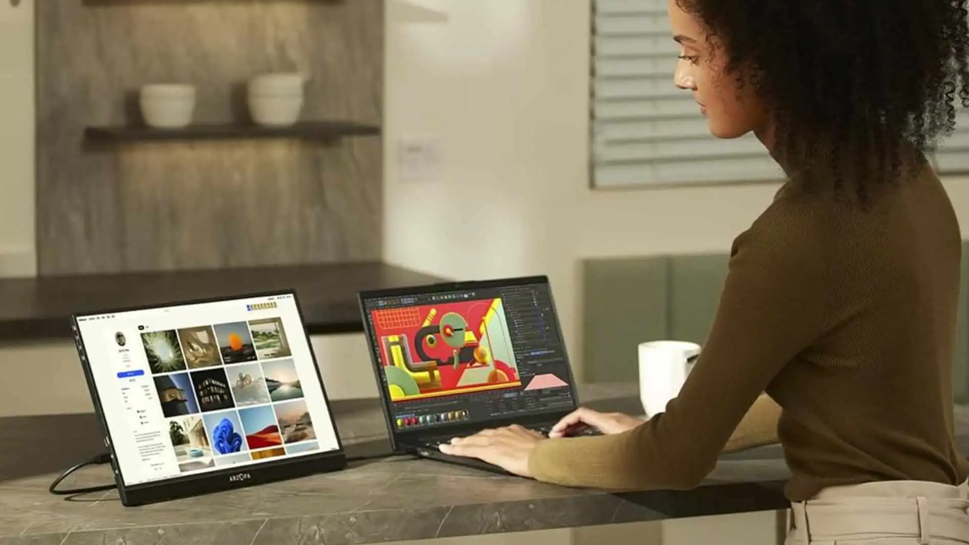 El monitor ARZOPA Z1FC es compatible con PC y consolas