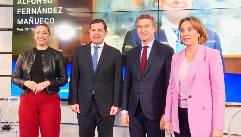 El presidente de la Junta de Castilla y León, Alfonso Fernández Mañueco, durante un desayuno informativo organizado por La Razón