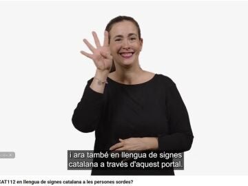 El teléfono 112 tendrá una canal de videoconferencia en lengua catalana de signos las 24 horas
