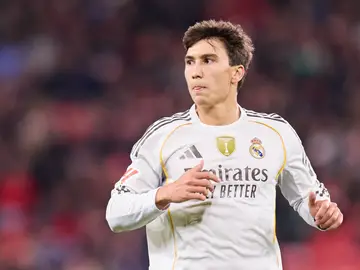 Athletic Club de Bilbao v Real Madrid - LaLiga EA Sports Gonzalo Garcia of Real Madrid CF looks on during the LaLiga EA Sports match between Athletic Club and Real Madrid CF at San Mames on December 3, 2025, in Bilbao, Spain. AFP7 03/12/2025 ONLY FOR USE IN SPAIN