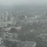 Imagen de la localidad de Myrnohrad (Donetsk) tras un bombardeo ruso