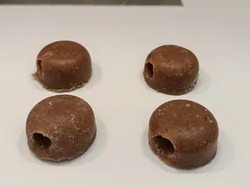 Cebo patentado por Sabiotec en el que se inyecta la vacuna para los jabalíes Cebo patentado por Sabiotec en el que se inyecta la vacuna para los jabalíes