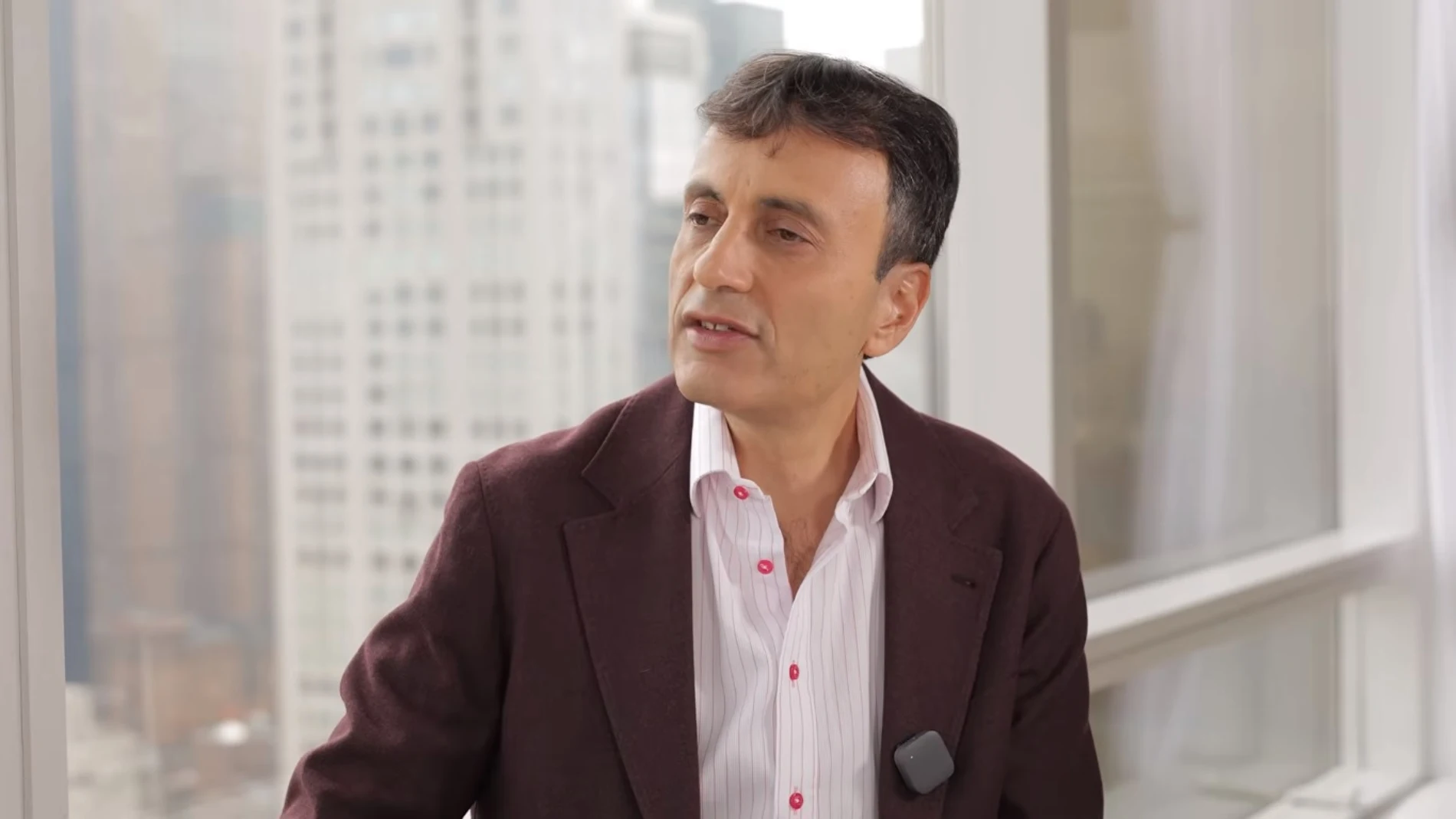 Ruchir Sharma durante su entrevista para Norges Bank Investment Management