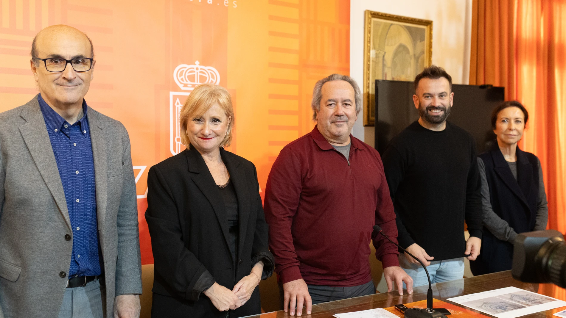 Leticia García junto a Francisco Guarido y Fernando Prada en la reunión mantenida en el Ayuntamiento de Zamora