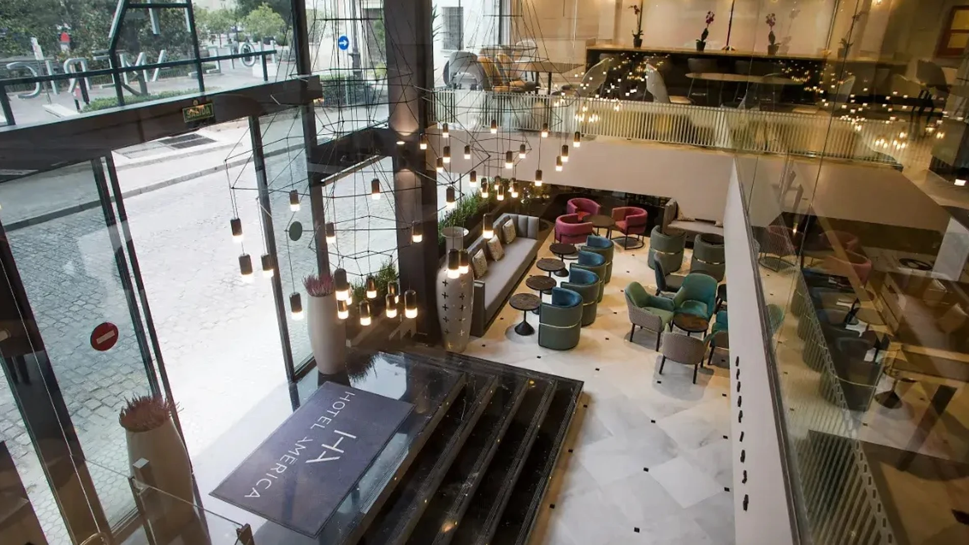 Detalle del lobby del hotel