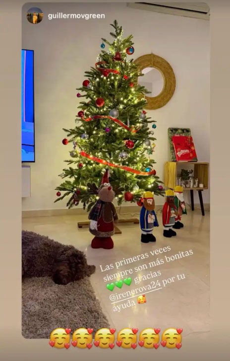 Story de Guillermo compartido por Irene Rosales