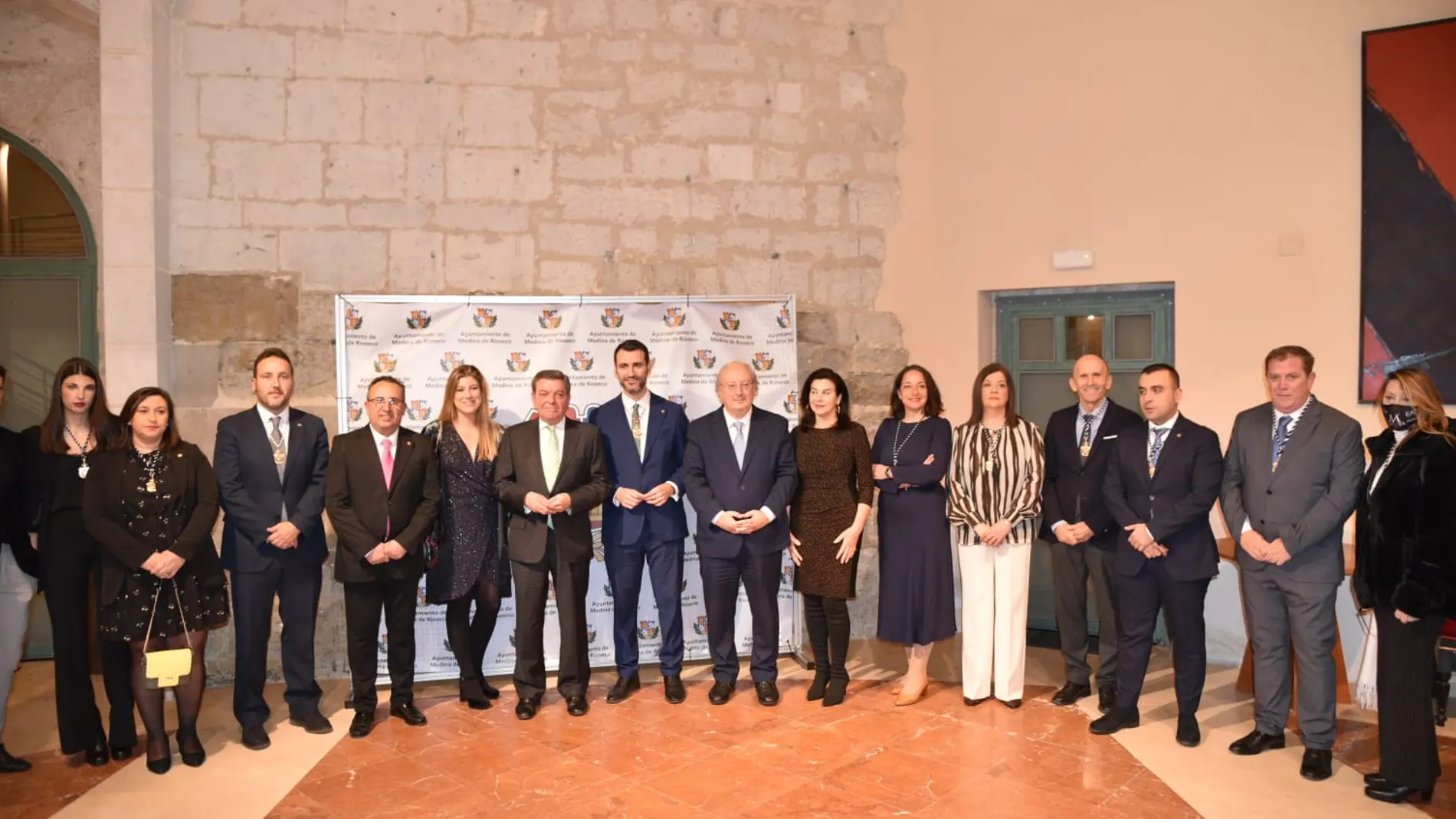 González Gago en el acto celebrado en Medina de Rioseco junto a David Esteban, Enrique Cabero o Raquel Alonso, entre otros