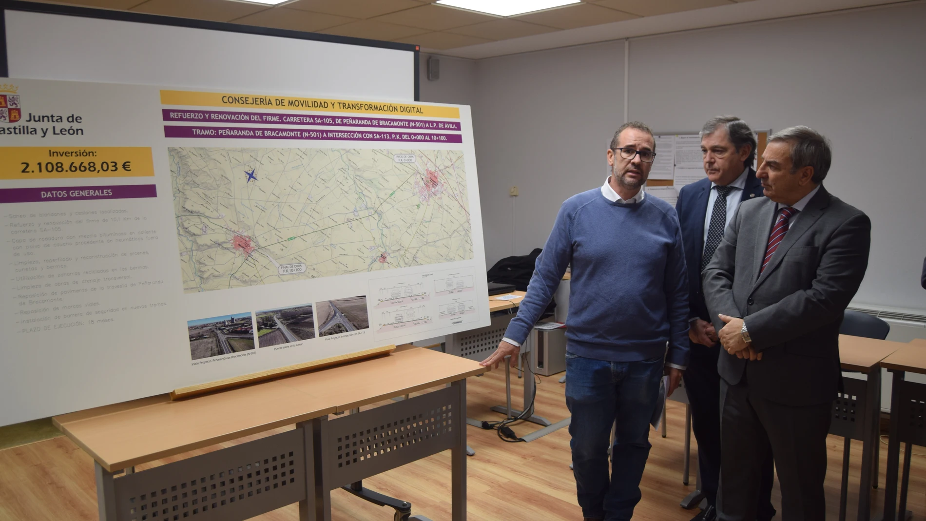 La Junta renovará la carretera entre Peñaranda de Bracamonte (Salamanca) y el límite con Ávila con una inversión estimada de 4,5 millones de euros