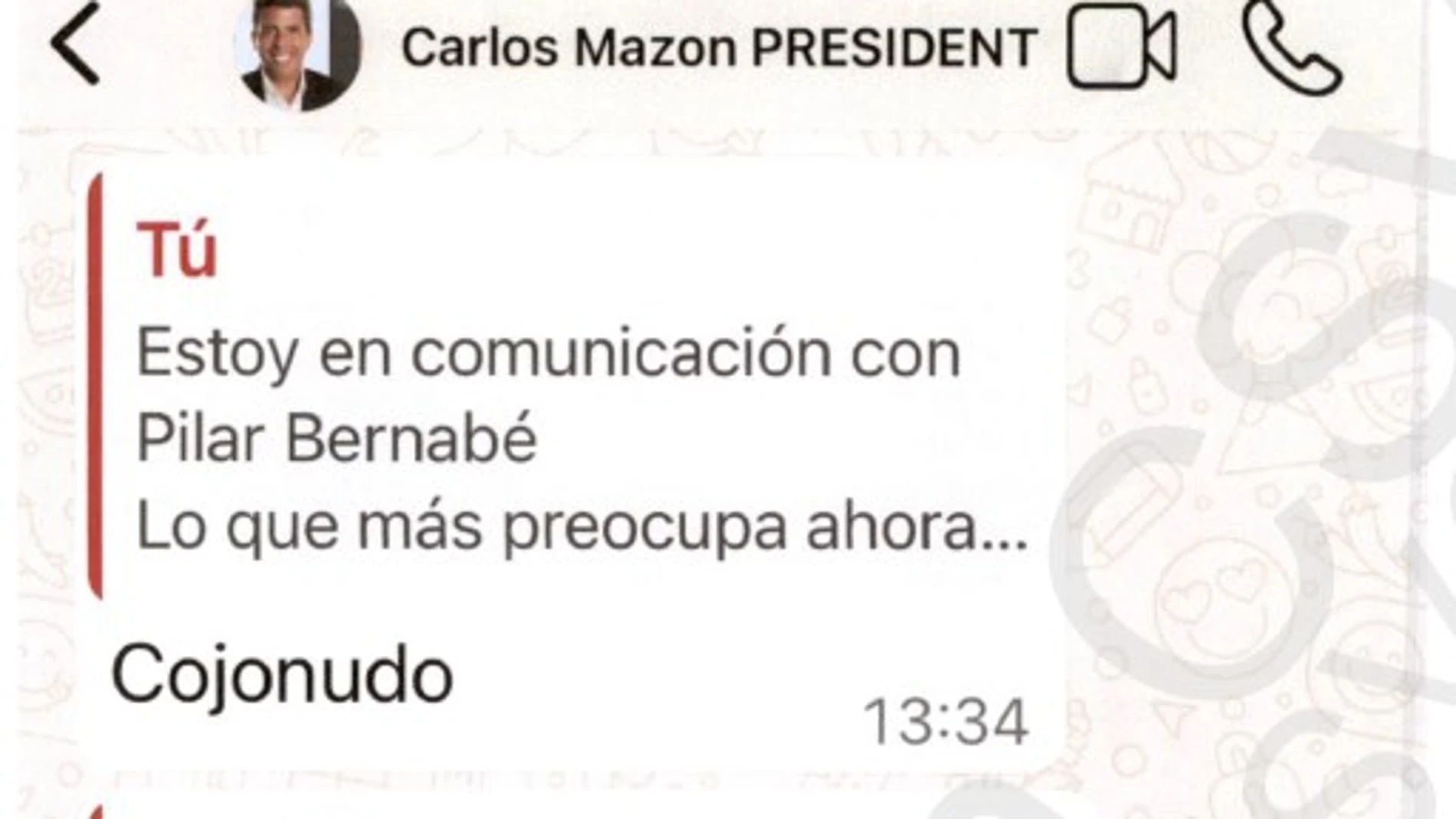 Conversación de Mazón con Pradas