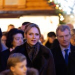 Charlene de M&oacute;naco inaugurando el mercado navide&ntilde;o de M&oacute;naco.
