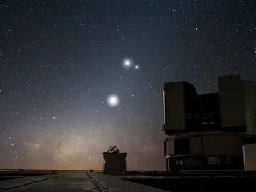 Retrato de la Luna, Júpiter y Venus vistos desde el Observatorio Europeo Austral Astronomía