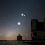 Retrato de la Luna, Júpiter y Venus vistos desde el Observatorio Europeo Austral