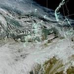 La borrasca Bram vista desde el espacio