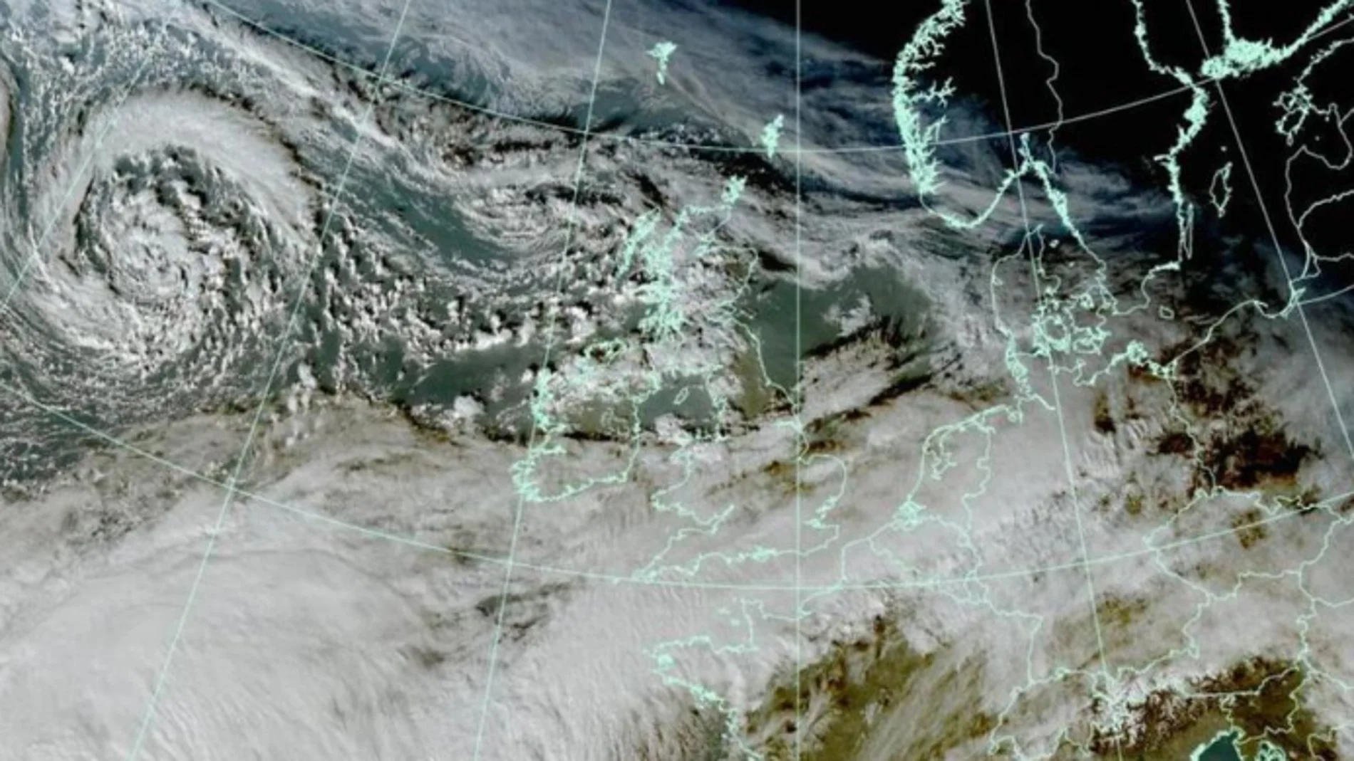 La borrasca Bram vista desde el espacio