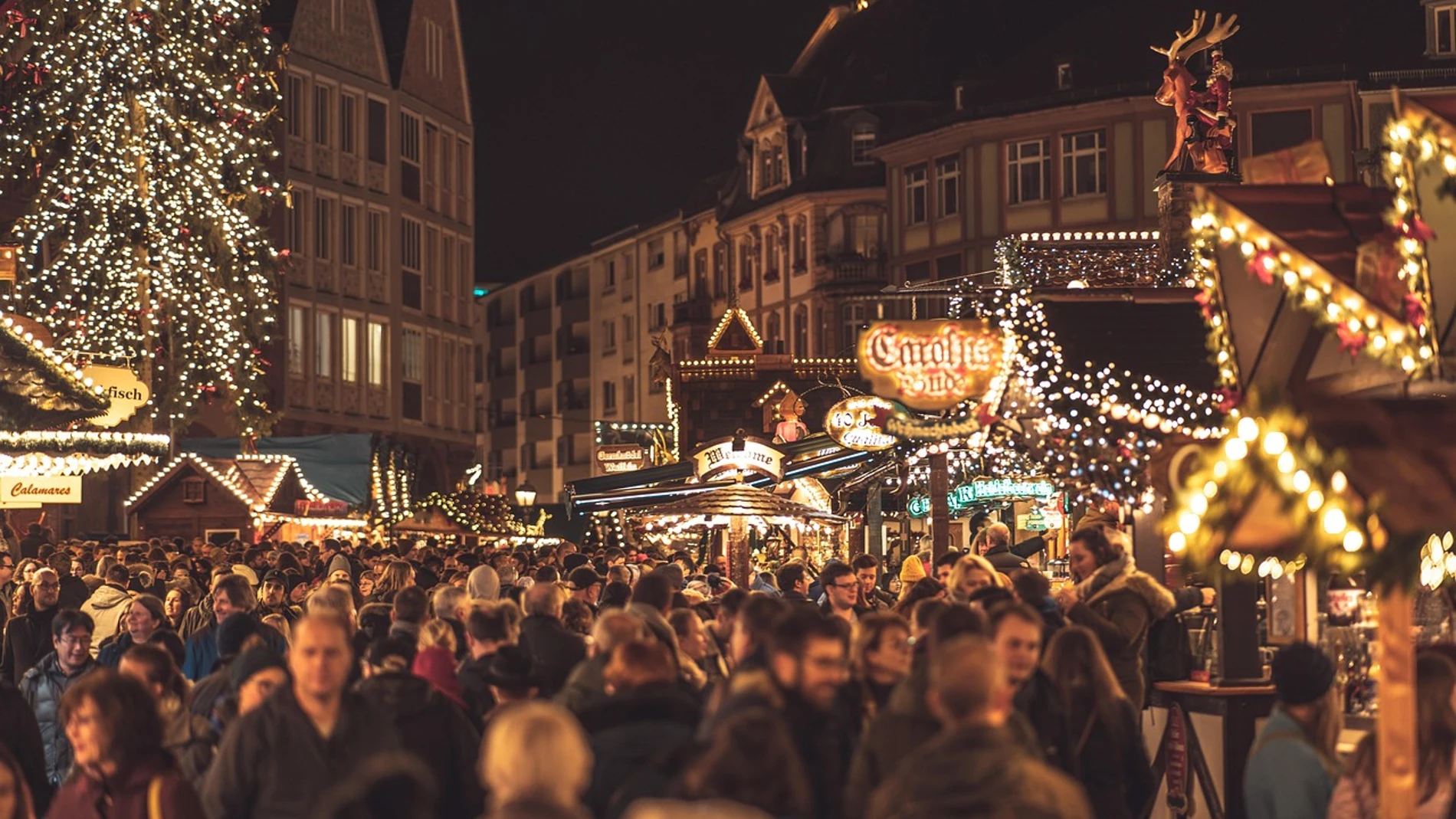 Imagen de archivo de un mercado navideño en Alemania